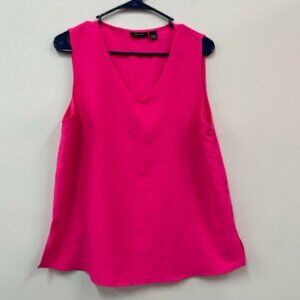 Halogen, Sz S, Hot Pink V-Neck Blouse